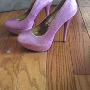 Pink glitter charlotte russe heels